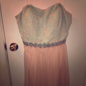 Pink and Blue Lace Dress